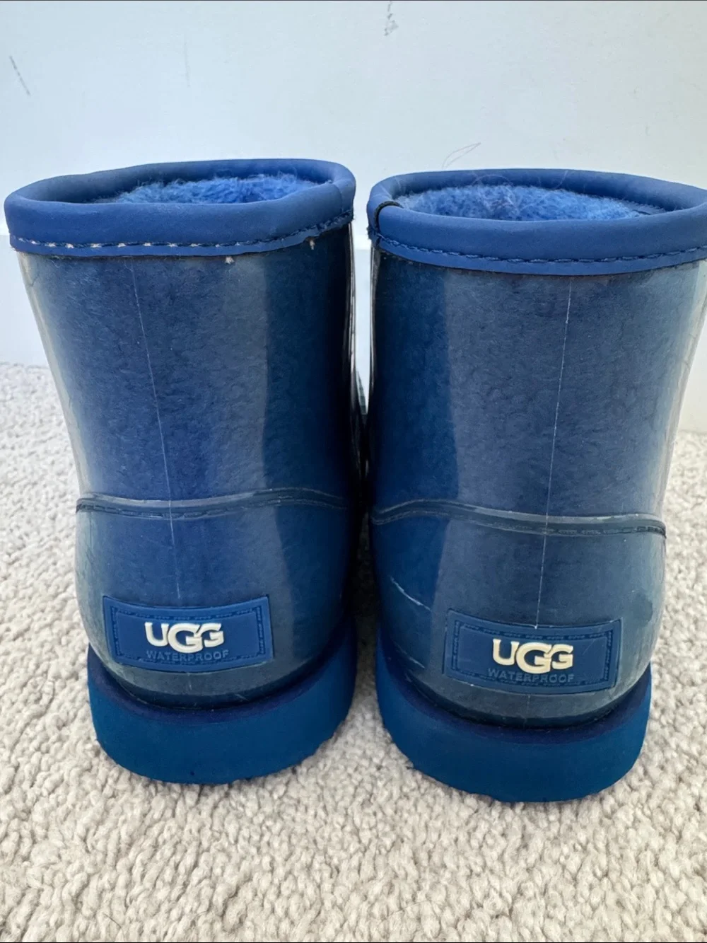 UGG Kids Navy Blue Waterproof Short Boots - Size 2